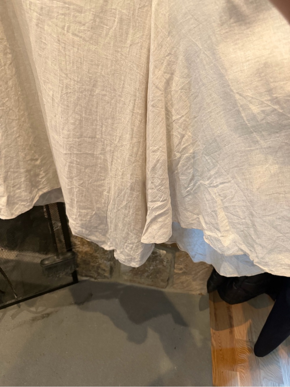 Theory 100% Linen Asymmetrical Maxi Skirt | Minimalist Ivory Neutral size 2 - Picture 9 of 12